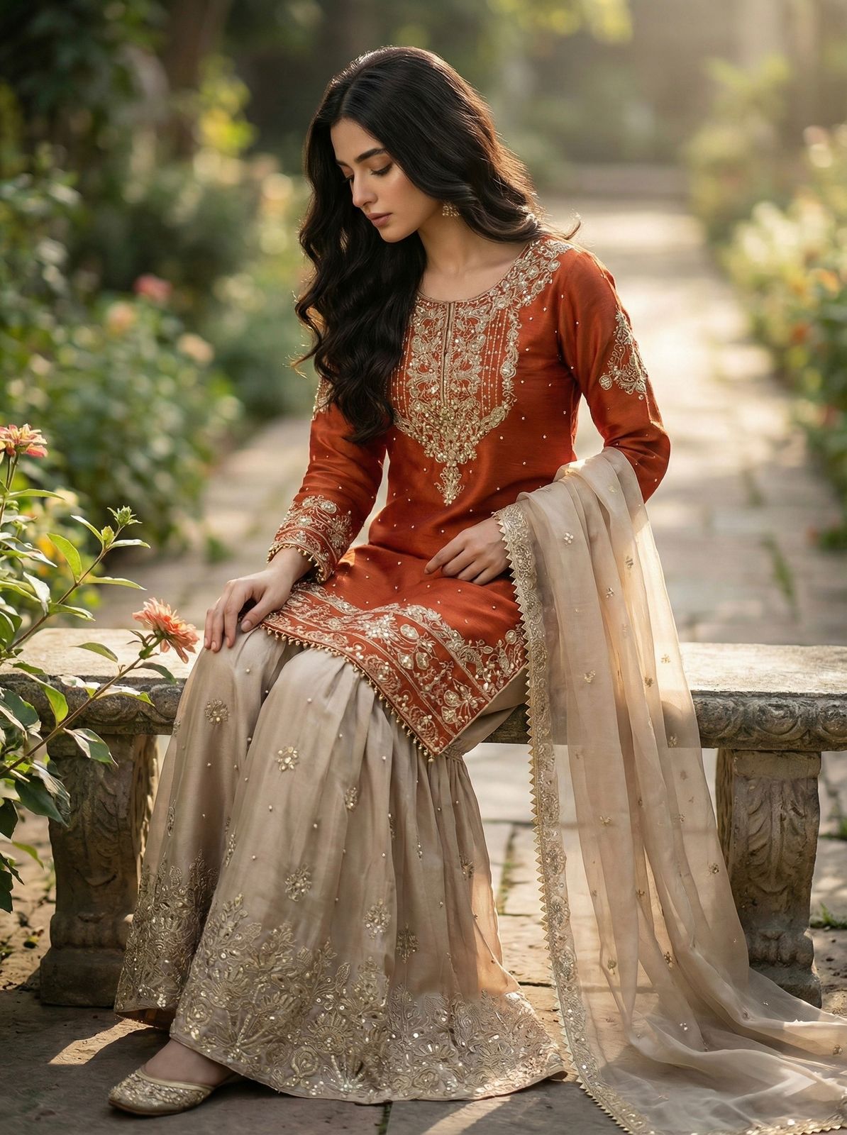Orange Organza Silk Embroidery Lace Work Salwar Suit | Jump Suits, Salwar suit, Casual Suits, Creative suits, Designer Suits, Palazzo Suits, Party Wear Suits, Patiala Suits, Straight Suits