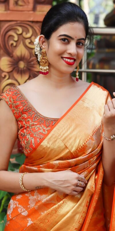 Orange Soft Lichi Silk Rich Pallu Border Saree | Sarees, Bollywood Sarees, Creative Sarees, Designer Sarees, Embroidered Sarees, Ethnic Saree, Modern Digital sarees, Party Wear Sarees
