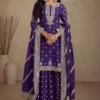 Peaceful Purple Chinon Silk Embroider Work Salwar Suit | Jump Suits, Salwar suit, Casual Suits, Creative suits, Designer Suits, Palazzo Suits, Party Wear Suits, Patiala Suits, Straight Suits