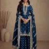 Peaceful Teal Chinon Silk Embroider Work Salwar Suit | Jump Suits, Salwar suit, Casual Suits, Creative suits, Designer Suits, Palazzo Suits, Party Wear Suits, Patiala Suits, Straight Suits
