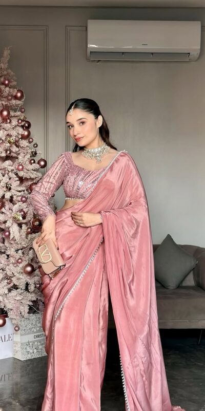 Peach Crepe Silk With Kody Lace Work Saree | Sarees, Bollywood Sarees, Creative Sarees, Designer Sarees, Embroidered Sarees, Ethnic Saree, Modern Digital sarees, Party Wear Sarees