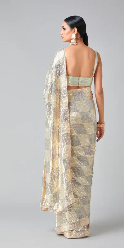 Peach Georgette Sequins Work Saree | Sarees, Bollywood Sarees, Creative Sarees, Designer Sarees, Embroidered Sarees, Ethnic Saree, Modern Digital sarees, Party Wear Sarees
