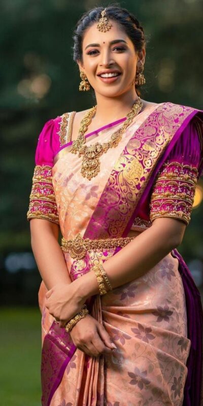 Peach Soft Lichi Silk With Lace Work Saree | Sarees, Bollywood Sarees, Creative Sarees, Designer Sarees, Embroidered Sarees, Ethnic Saree, Modern Digital sarees, Party Wear Sarees