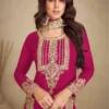 Pink Chinon Multi Embroidery Work Salwar Suit | Jump Suits, Tops & Bottoms, Track Suits, Salwar suit, Casual Suits, Creative suits, Designer Suits, Palazzo Suits, Party Wear Suits, Patiala Suits, Straight Suits, Trendy Wear