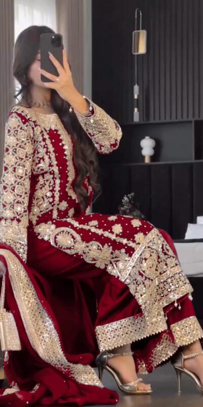 Pink Faux Georgette Embroidery Salwar Suit | Jump Suits, Salwar suit, Casual Suits, Creative suits, Designer Suits, Palazzo Suits, Party Wear Suits, Patiala Suits, Straight Suits