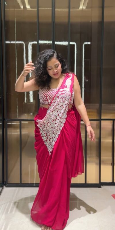 Pink Faux Georgette Embroidery Sequins Work Saree | Sarees, Bollywood Sarees, Creative Sarees, Designer Sarees, Embroidered Sarees, Ethnic Saree, Modern Digital sarees, Party Wear Sarees
