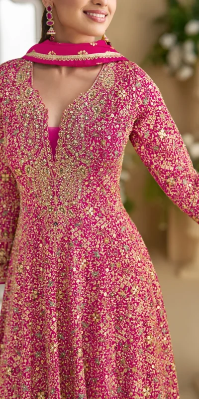 Pink Georgette Thread Sequence Work Salwar Suit | Jump Suits, Salwar suit, Casual Suits, Creative suits, Designer Suits, Palazzo Suits, Party Wear Suits, Patiala Suits, Straight Suits