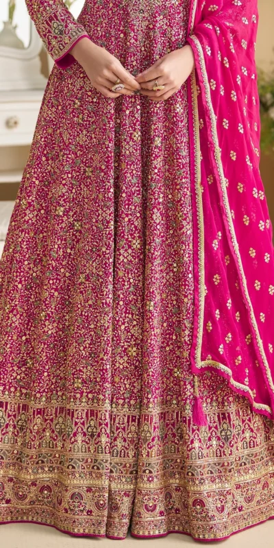 Pink Georgette Thread Sequence Work Salwar Suit | Jump Suits, Salwar suit, Casual Suits, Creative suits, Designer Suits, Palazzo Suits, Party Wear Suits, Patiala Suits, Straight Suits