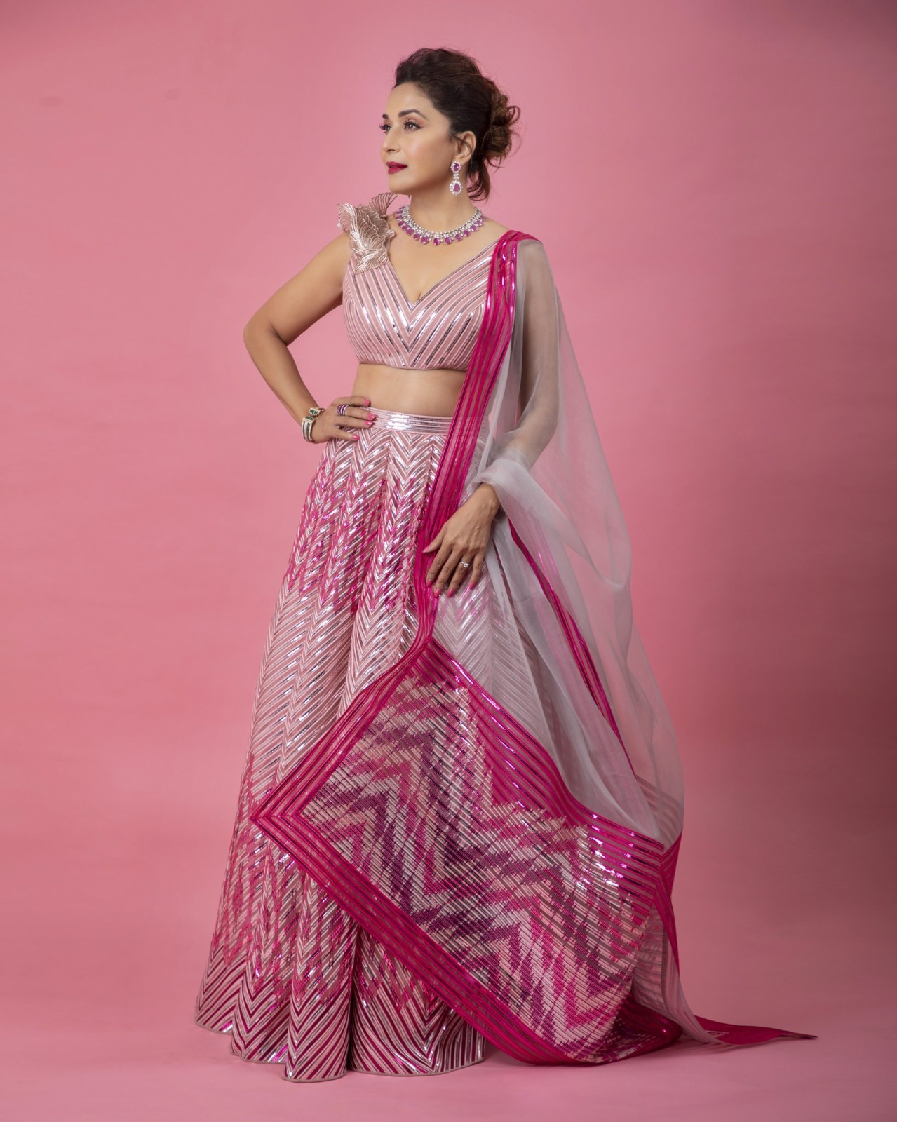 Pink Glossy Silk Embroidery Work Lehenga Choli | Lehenga, Bollywood Lehenga, Creative Lehenga, Designer Lehenga, Embroidered Lehenga, Party Wear Lehenga