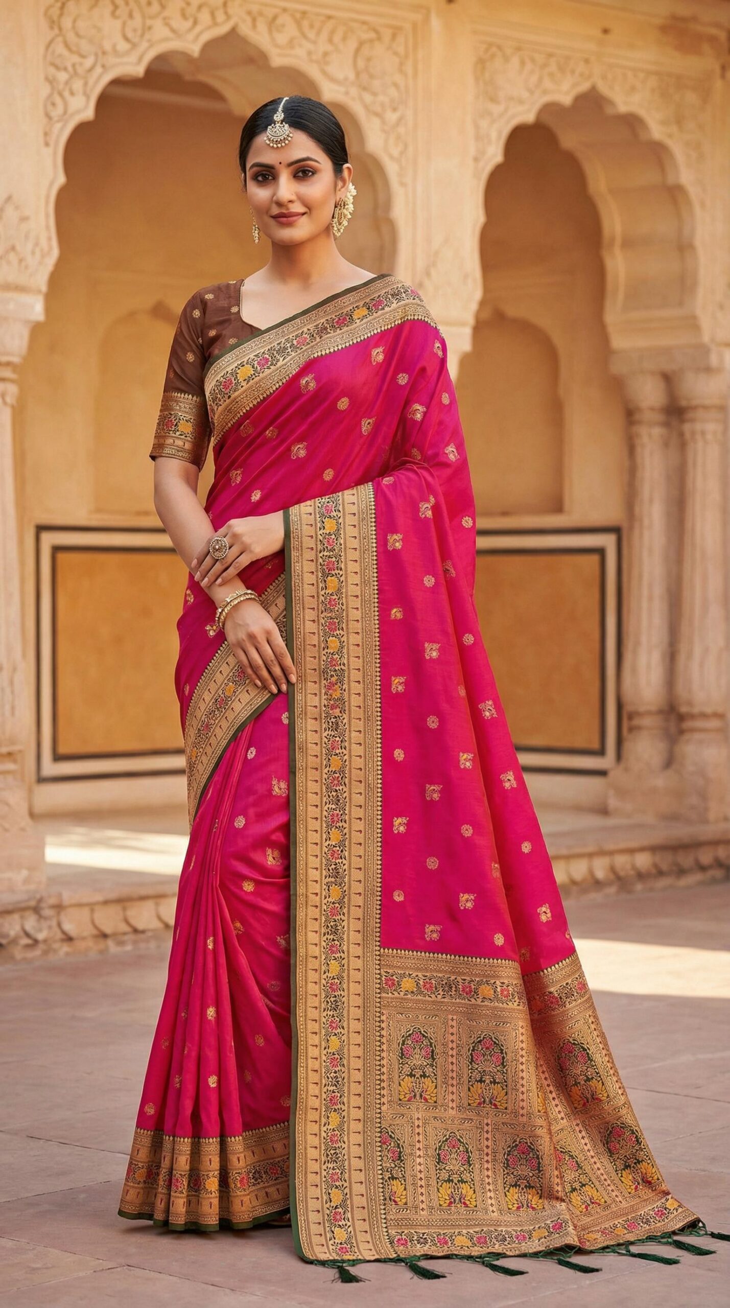 Pink Meenakari Lace Zari Work Saree | Sarees, Bollywood Sarees, Creative Sarees, Designer Sarees, Embroidered Sarees, Ethnic Saree, Modern Digital sarees, Party Wear Sarees