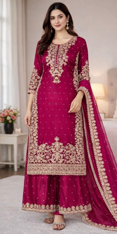 Pink Organza Silk Embroidery Work Salwar Suit | Jump Suits, Salwar suit, Casual Suits, Creative suits, Designer Suits, Palazzo Suits, Party Wear Suits, Patiala Suits, Straight Suits