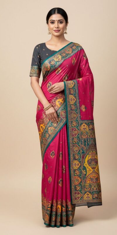 Pink Paithani Silk Border Lace Work Saree | Sarees, Bollywood Sarees, Creative Sarees, Designer Sarees, Embroidered Sarees, Ethnic Saree, Modern Digital sarees, Party Wear Sarees