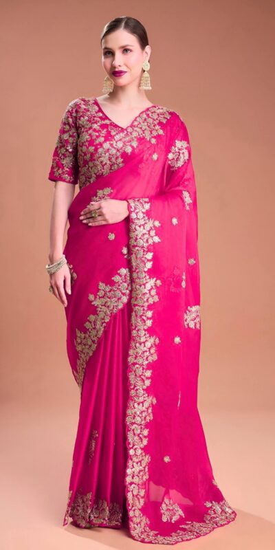 Pink Rangoli Silk Sequins Embroidery Work Saree | Sarees, Bollywood Sarees, Creative Sarees, Designer Sarees, Embroidered Sarees, Ethnic Saree, Modern Digital sarees, Party Wear Sarees