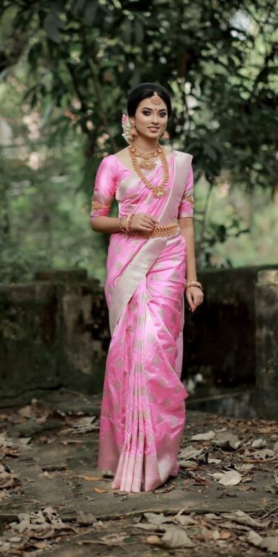 Pink Soft Lichi Silk All Over Work Saree | Sarees, Bollywood Sarees, Creative Sarees, Designer Sarees, Embroidered Sarees, Ethnic Saree, Modern Digital sarees, Party Wear Sarees
