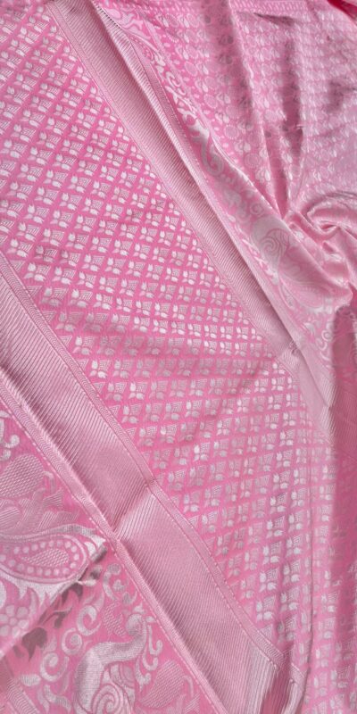 Pink Soft Lichi Silk Jacquard Border Saree | Sarees, Bollywood Sarees, Creative Sarees, Designer Sarees, Embroidered Sarees, Ethnic Saree, Modern Digital sarees, Party Wear Sarees