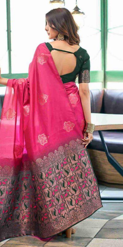 Pink Soft Lichi Silk Lace Border Work Saree | Sarees, Bollywood Sarees, Creative Sarees, Designer Sarees, Embroidered Sarees, Ethnic Saree, Modern Digital sarees, Party Wear Sarees