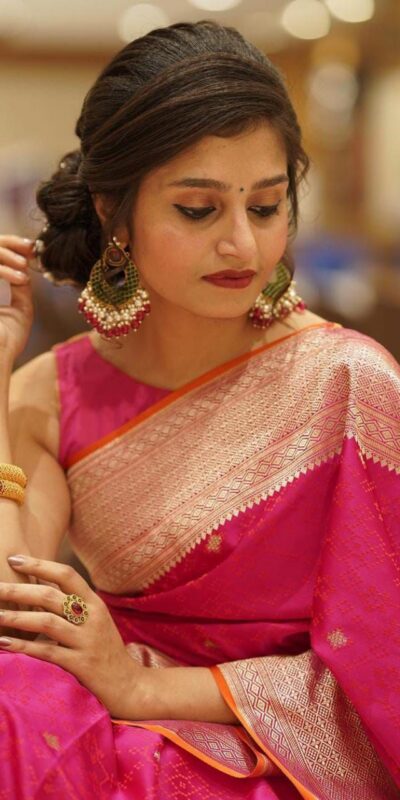 Pink Soft Lichi Silk On All Over Saree | Sarees, Bollywood Sarees, Creative Sarees, Designer Sarees, Embroidered Sarees, Ethnic Saree, Modern Digital sarees, Party Wear Sarees