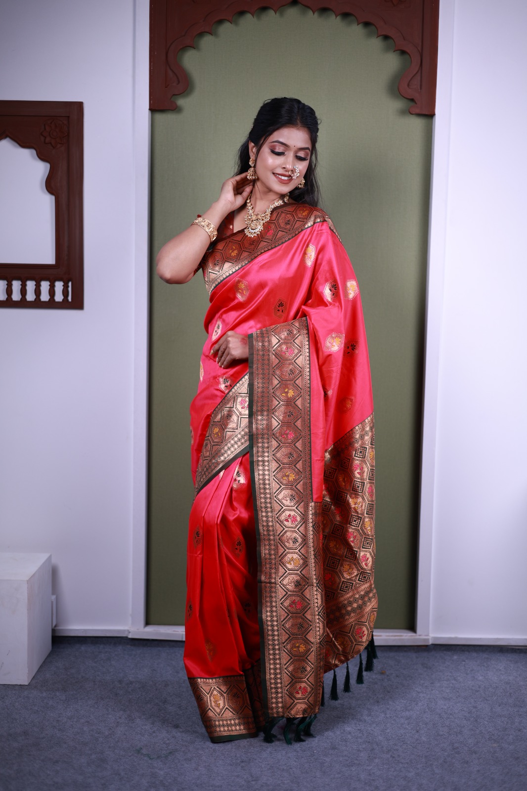 Pink Soft Paithani Silk Zari Lace Work Saree | Sarees, Bollywood Sarees, Creative Sarees, Designer Sarees, Embroidered Sarees, Ethnic Saree, Modern Digital sarees, Party Wear Sarees