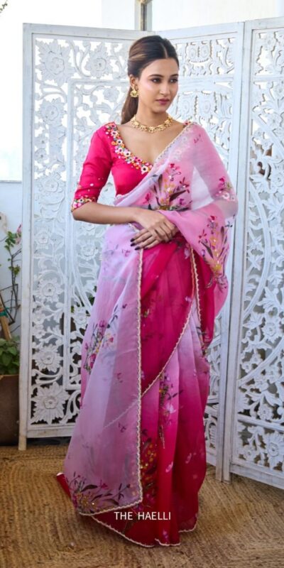 Pink Soft Tebby Silk Beads Sequins Work Saree | Sarees, Bollywood Sarees, Creative Sarees, Designer Sarees, Embroidered Sarees, Ethnic Saree, Modern Digital sarees, Party Wear Sarees