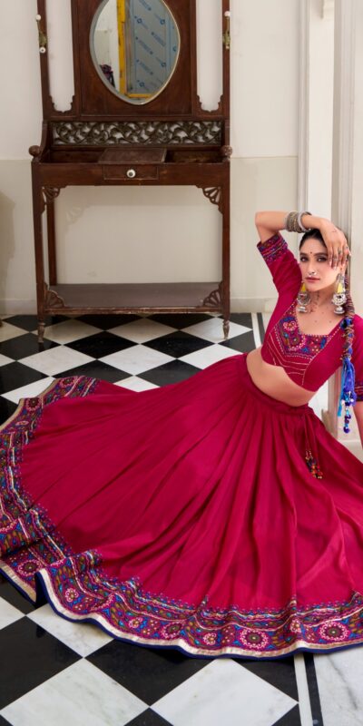 Pink Tasar Gamthi Print Work Lehenga Choli | Lehenga, Bollywood Lehenga, Creative Lehenga, Designer Lehenga, Embroidered Lehenga, Party Wear Lehenga