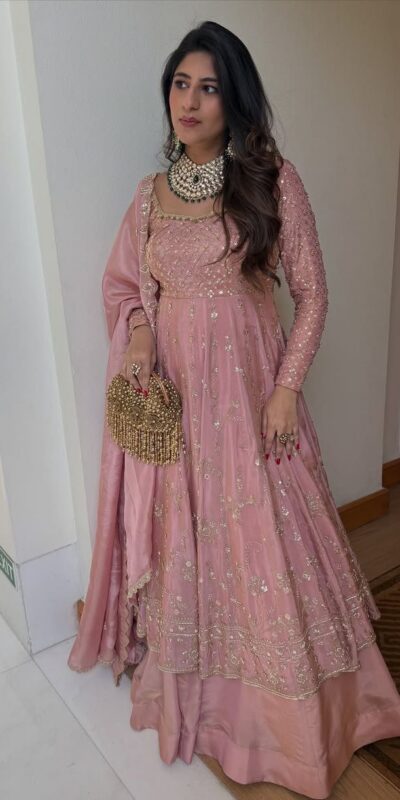 Pink Zimmy Silk Embroidery Work Lehenga Choli | Lehenga, Bollywood Lehenga, Creative Lehenga, Designer Lehenga, Embroidered Lehenga, Party Wear Lehenga
