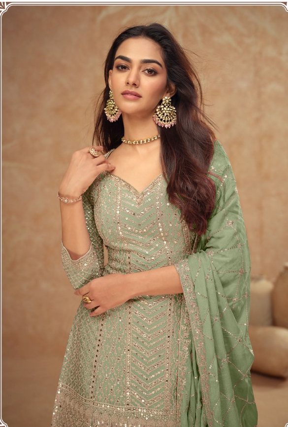 Pista Chinon Sequence Work Salwar Suit | Jump Suits, Salwar suit, Casual Suits, Creative suits, Designer Suits, Palazzo Suits, Party Wear Suits, Patiala Suits, Straight Suits