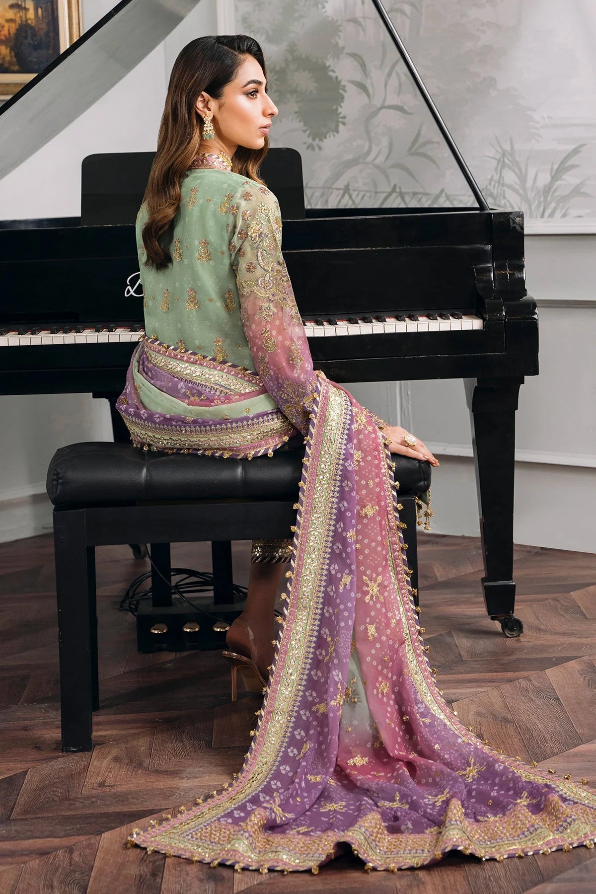 Pista Georgette Digital Print Sequence Work Salwar Suit | Jump Suits, Salwar suit, Casual Suits, Creative suits, Designer Suits, Palazzo Suits, Party Wear Suits, Patiala Suits, Straight Suits