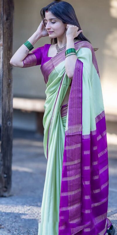 Pista Soft Lichi Silk Jacquard Border Saree | Sarees, Bollywood Sarees, Creative Sarees, Designer Sarees, Embroidered Sarees, Ethnic Saree, Modern Digital sarees, Party Wear Sarees