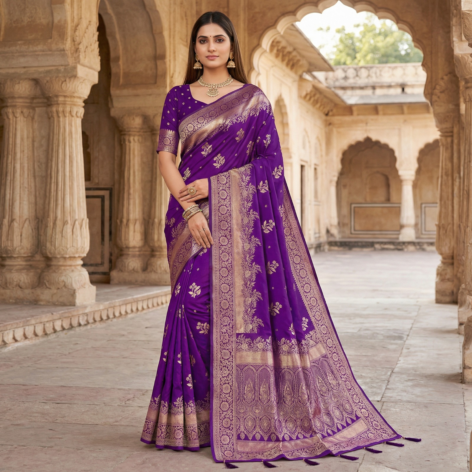 Purple Banarasi Zari Lace Work Saree | Sarees, Bollywood Sarees, Creative Sarees, Designer Sarees, Embroidered Sarees, Ethnic Saree, Modern Digital sarees, Party Wear Sarees