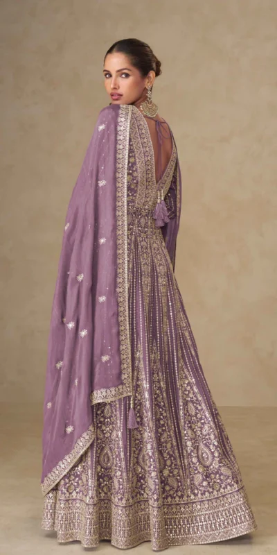 Purple Chinon Silk Embroider Work Salwar Suit | Jump Suits, Salwar suit, Casual Suits, Creative suits, Designer Suits, Palazzo Suits, Party Wear Suits, Patiala Suits, Straight Suits
