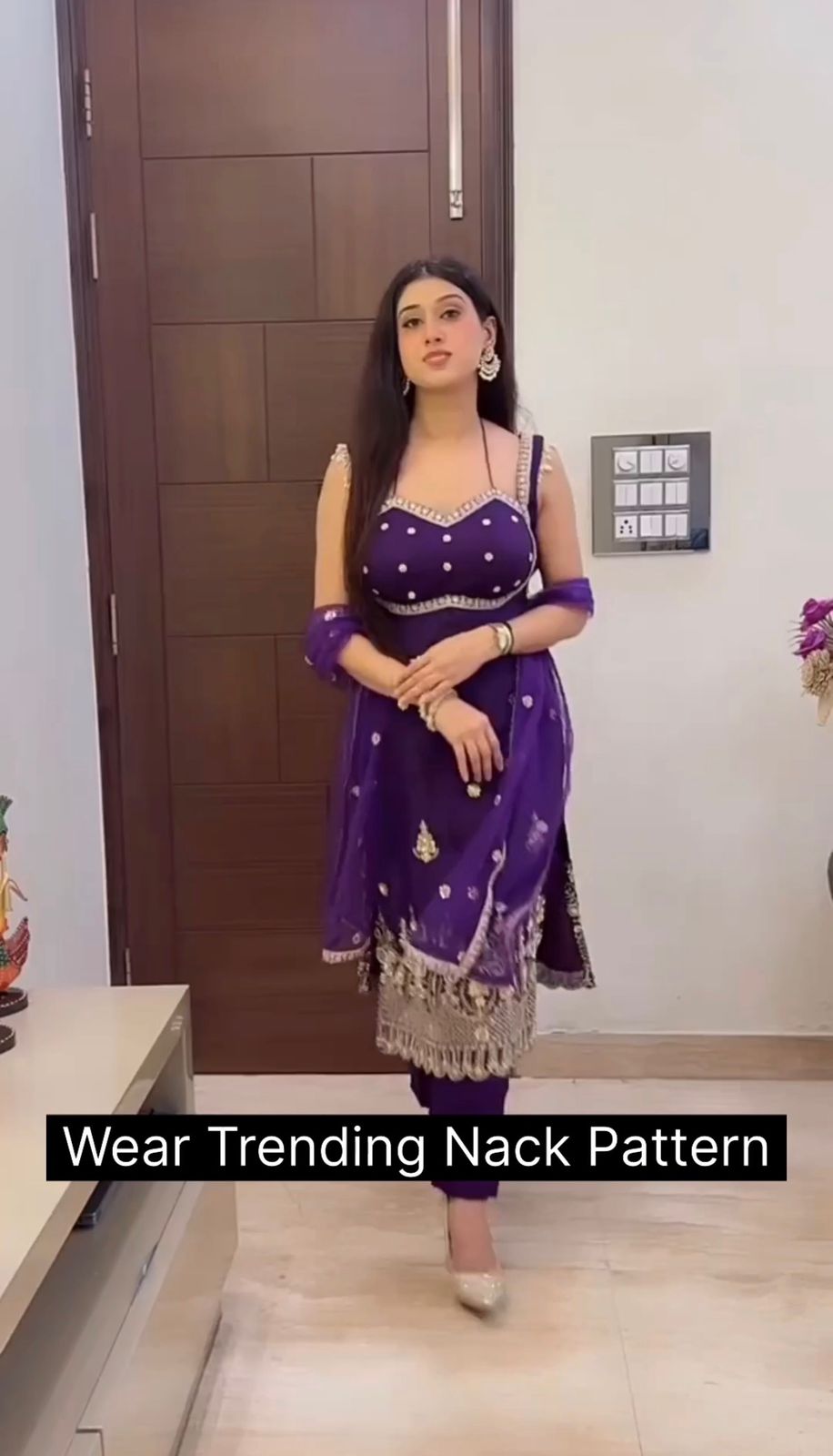 Purple Faux Georgette Embroider Work Salwar Suit | Jump Suits, Salwar suit, Casual Suits, Creative suits, Designer Suits, Palazzo Suits, Party Wear Suits, Patiala Suits, Straight Suits