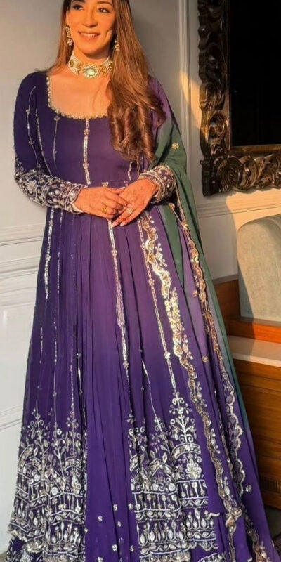Purple Faux Georgette Lace Work Digital Print Lehenga Choli | Lehenga, Bollywood Lehenga, Creative Lehenga, Designer Lehenga, Embroidered Lehenga, Party Wear Lehenga