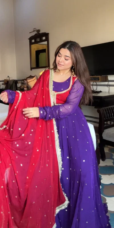 Purple Faux Georgette Sequence Lace Work Salwar Suit | Jump Suits, Salwar suit, Casual Suits, Creative suits, Designer Suits, Palazzo Suits, Party Wear Suits, Patiala Suits, Straight Suits