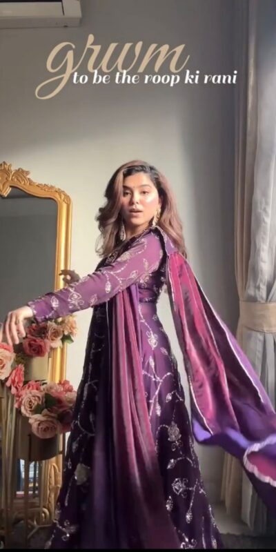 Purple Fendy Silk Embroidery Beats Work Gown | Gowns, Bollywood Gowns, Creative Gowns, Designer Gowns, Embroidered Gowns, Party Wear Gowns