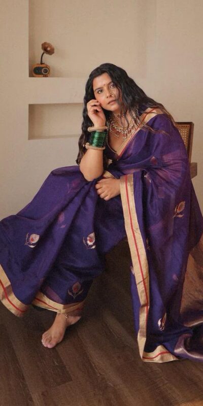 Purple Lichi Silk Jacquard Saree | Sarees, Bollywood Sarees, Creative Sarees, Designer Sarees, Embroidered Sarees, Ethnic Saree, Modern Digital sarees, Party Wear Sarees