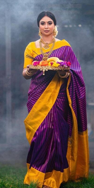 Purple Lichi Silk Rich Pallu Saree | Sarees, Bollywood Sarees, Creative Sarees, Designer Sarees, Embroidered Sarees, Ethnic Saree, Modern Digital sarees, Party Wear Sarees