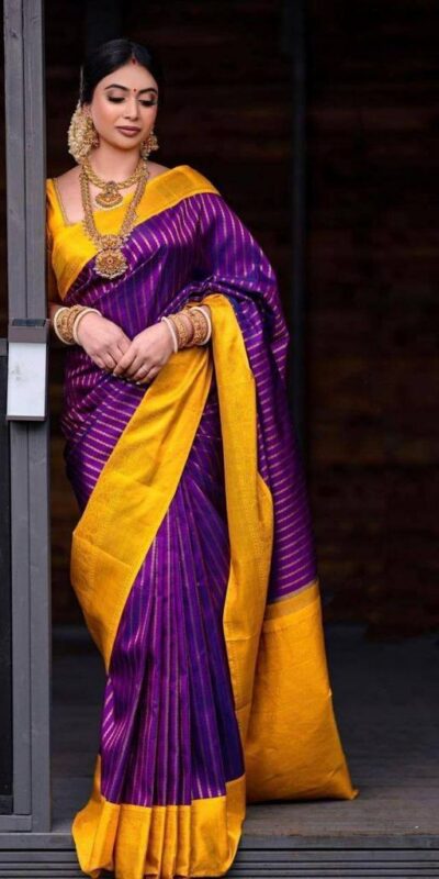 Purple Lichi Silk Rich Pallu Saree | Sarees, Bollywood Sarees, Creative Sarees, Designer Sarees, Embroidered Sarees, Ethnic Saree, Modern Digital sarees, Party Wear Sarees