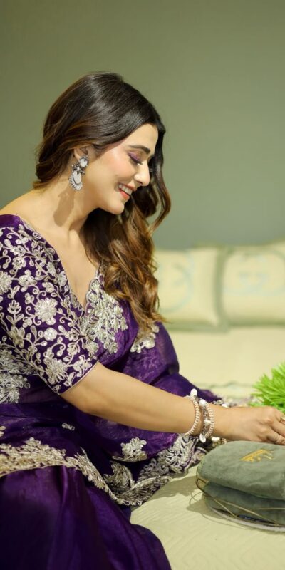 Purple Rangoli Silk Embroidery Cut Work Saree | Sarees, Bollywood Sarees, Creative Sarees, Designer Sarees, Embroidered Sarees, Ethnic Saree, Modern Digital sarees, Party Wear Sarees
