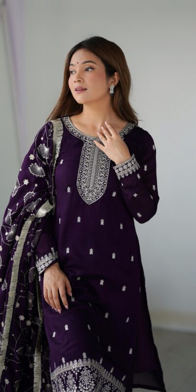 Purple Rangoli Silk Sequence Jari Work Salwar Suit | Jump Suits, Salwar suit, Casual Suits, Creative suits, Designer Suits, Palazzo Suits, Party Wear Suits, Patiala Suits, Straight Suits