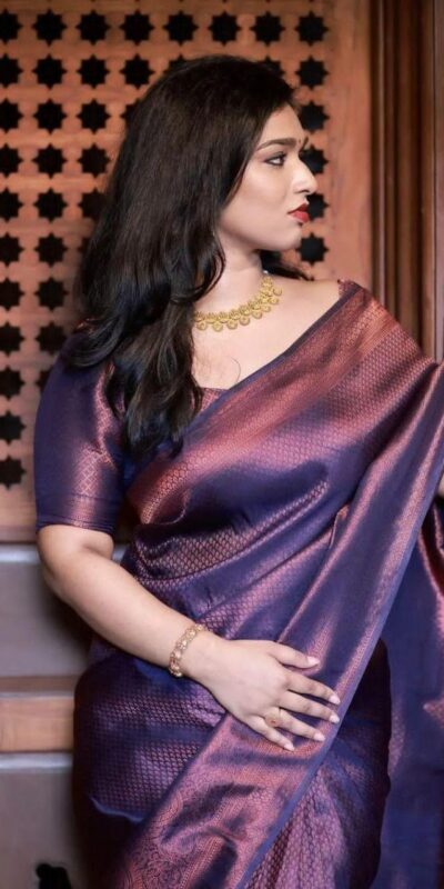 Purple Soft Lichi Silk Border Saree | Sarees, Bollywood Sarees, Creative Sarees, Designer Sarees, Embroidered Sarees, Ethnic Saree, Modern Digital sarees, Party Wear Sarees