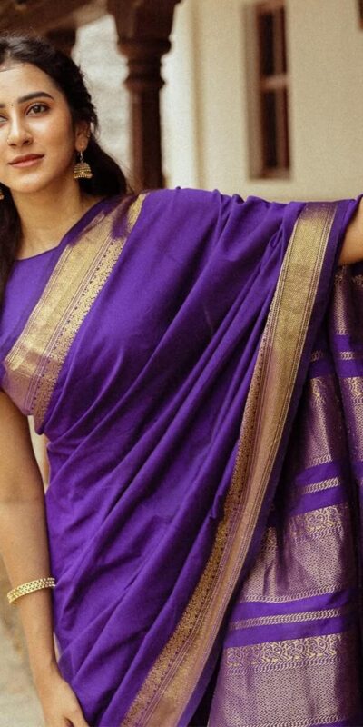 Purple Soft Lichi Silk Rich Pallu Saree | Sarees, Bollywood Sarees, Creative Sarees, Designer Sarees, Embroidered Sarees, Ethnic Saree, Modern Digital sarees, Party Wear Sarees