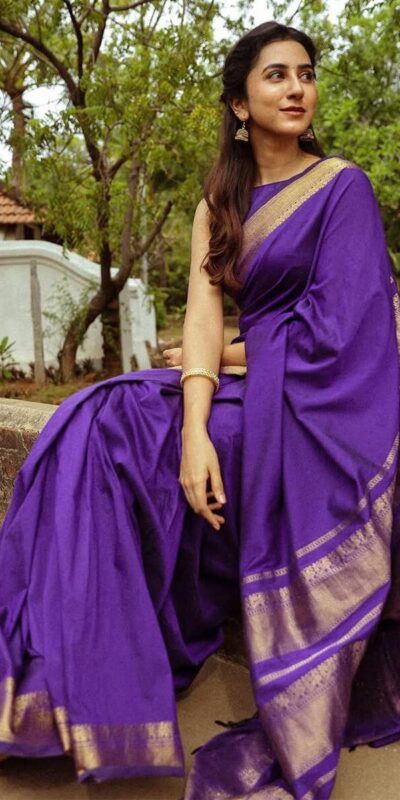 Purple Soft Lichi Silk Rich Pallu Saree | Sarees, Bollywood Sarees, Creative Sarees, Designer Sarees, Embroidered Sarees, Ethnic Saree, Modern Digital sarees, Party Wear Sarees