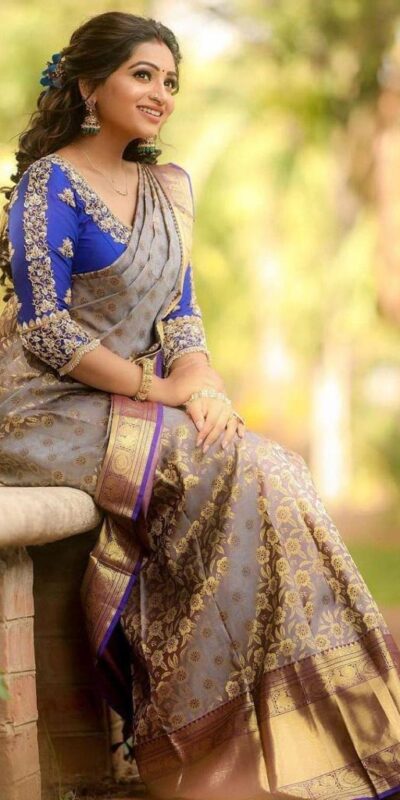 Purple Soft Lichi Silk Work Saree | Sarees, Bollywood Sarees, Creative Sarees, Designer Sarees, Embroidered Sarees, Ethnic Saree, Modern Digital sarees, Party Wear Sarees