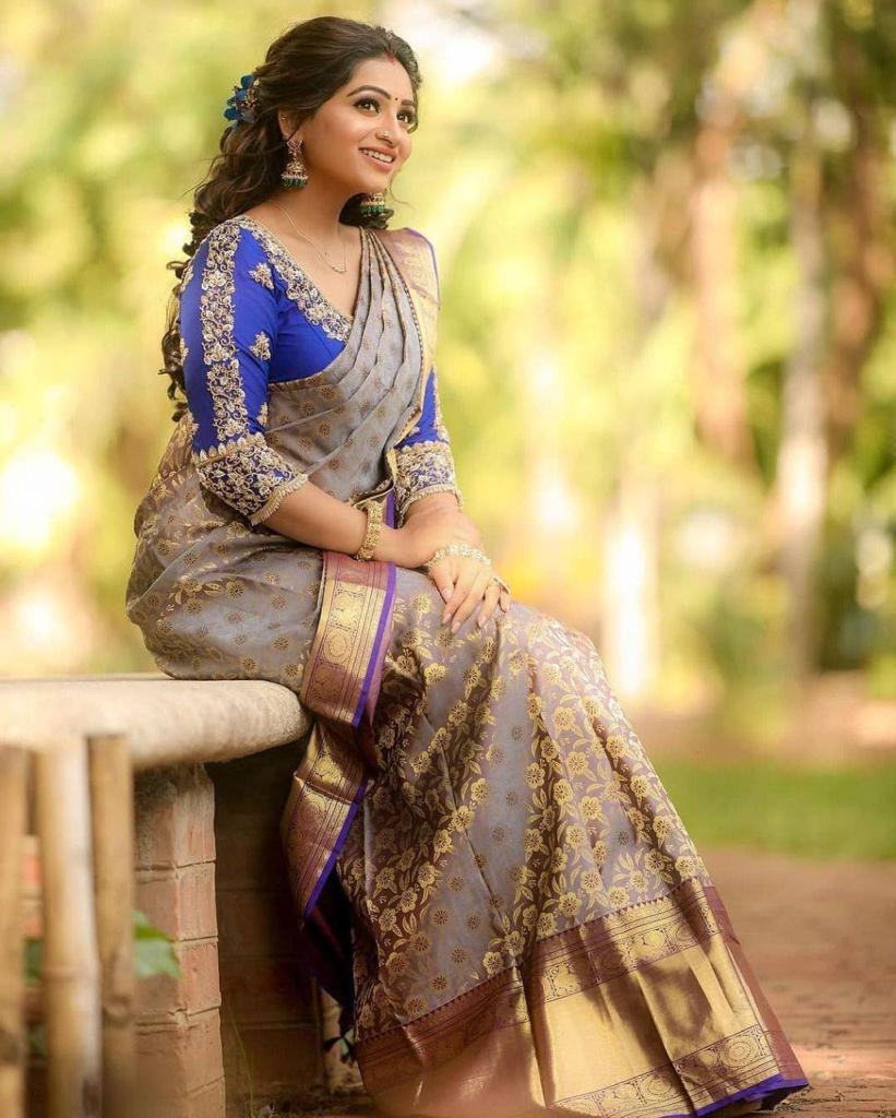 Purple Soft Lichi Silk Work Saree | Sarees, Bollywood Sarees, Creative Sarees, Designer Sarees, Embroidered Sarees, Ethnic Saree, Modern Digital sarees, Party Wear Sarees