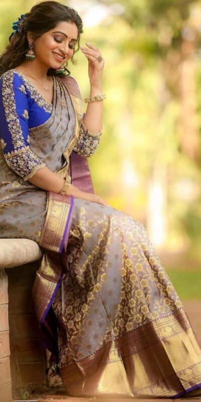 Purple Soft Lichi Silk Work Saree | Sarees, Bollywood Sarees, Creative Sarees, Designer Sarees, Embroidered Sarees, Ethnic Saree, Modern Digital sarees, Party Wear Sarees