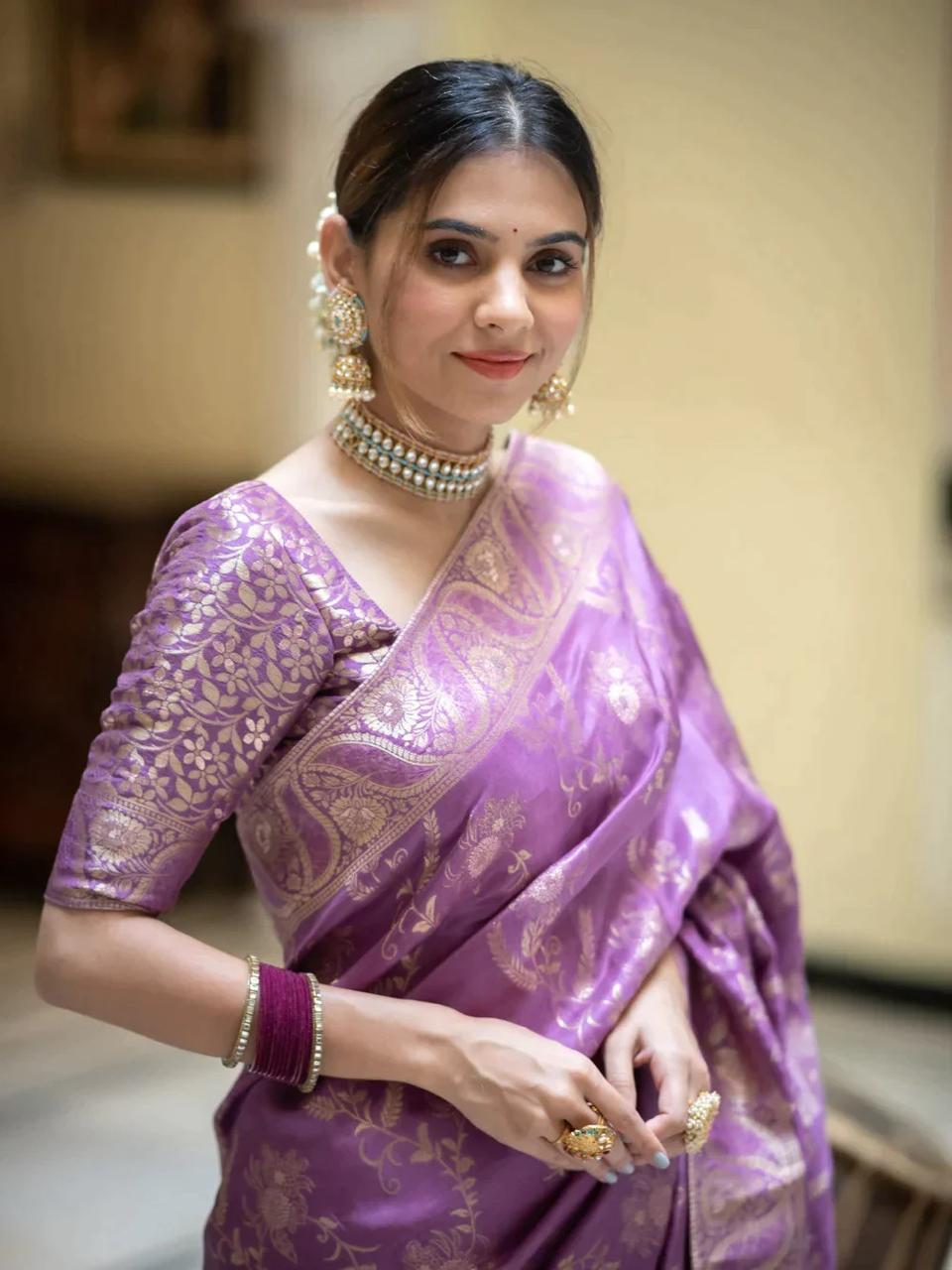 Purple Soft Litchi Silk All Over Weaving Saree | Sarees, Bollywood Sarees, Creative Sarees, Designer Sarees, Embroidered Sarees, Ethnic Saree, Modern Digital sarees, Party Wear Sarees