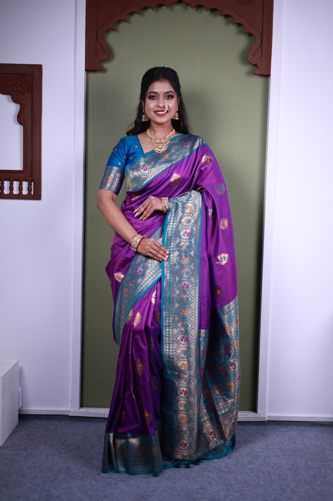 Purple Soft Paithani Silk Zari Lace Work Saree | Sarees, Bollywood Sarees, Creative Sarees, Designer Sarees, Embroidered Sarees, Ethnic Saree, Modern Digital sarees, Party Wear Sarees