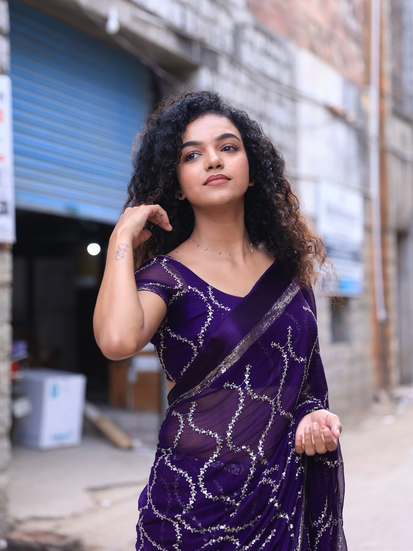 Purple Viscose Satin Sequin Embroidery Work Saree | Sarees, Bollywood Sarees, Creative Sarees, Designer Sarees, Embroidered Sarees, Ethnic Saree, Modern Digital sarees, Party Wear Sarees