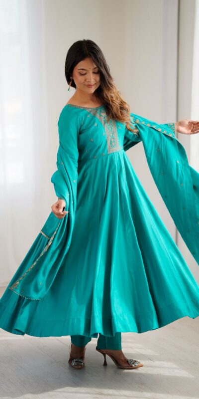 Rama Roman Chanderi Silk Handwork Salwar Suit | Jump Suits, Salwar suit, Casual Suits, Creative suits, Designer Suits, Palazzo Suits, Party Wear Suits, Patiala Suits, Straight Suits