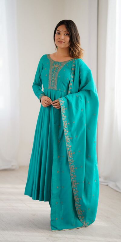 Rama Roman Chanderi Silk Handwork Salwar Suit | Jump Suits, Salwar suit, Casual Suits, Creative suits, Designer Suits, Palazzo Suits, Party Wear Suits, Patiala Suits, Straight Suits
